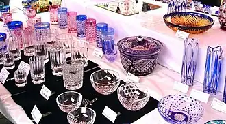 Edo kiriko glassware