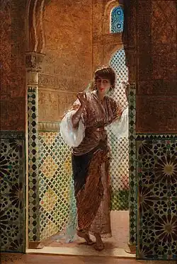 Oriental beauty by a window, 1913