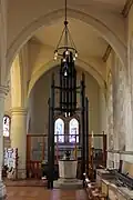 The Font with its steel canopy reflecting the industrial heritage of Swansea.