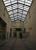 View of the hall with naturally-litten atrium after renovation (April 2011)