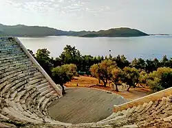 photograph of the theatre at Kaş