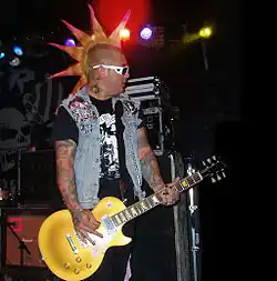 Elvis Cortez performing with Left Alone in Fort Collins, CO, May 2006.