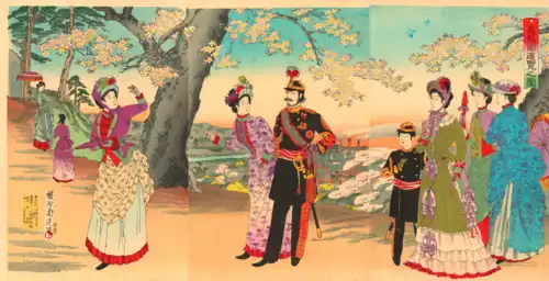Emperor Meiji at Asukayama Park