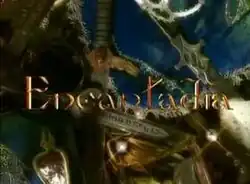 An image with different weaponry. The series title is displayed on the center of the image.