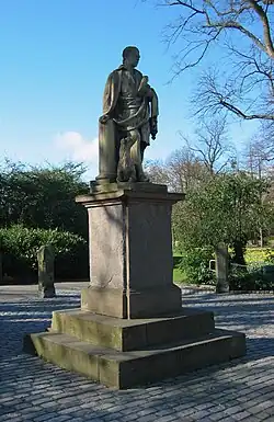 Statue of Sir Walter Scott at the northwestern entrance to the inch