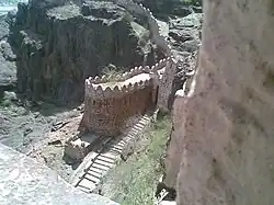 Entry of Fort from the top of Fort - Gadh Siwana