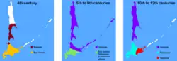 Map showing the extent of the Satsumon culture