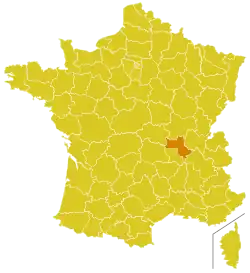 locator map for archdiocese of Lyon