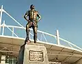 The statue of footballer Nilton Santos, situated outside the stadium, November 2009