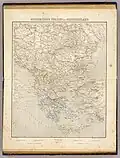 Map of European Turkey by Carl Ritter, published in 1864