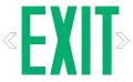 Green EXIT sign
