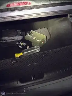 Improvised explosive devices in the car trunk of Crooks found by the FBI