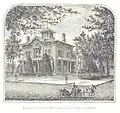 Residence of David Ward in the southwest corner of Cass and Temple, was built in 1864 and demolished in 1940s.
