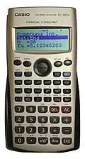 FC-100V financial calculator