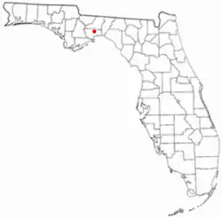 Location of Hilliardville, Florida