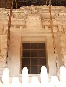 Stucco jaws principal pyramid of Ek Balam(Yucatan)
