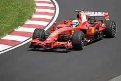 Felipe Massa driving for Ferrari at the 2008 Canadian GP.