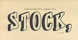 Twelve-Line Pica Perspective, in 1834 specimen