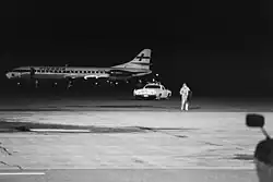 Hostage being released from Finnair Flight 405.