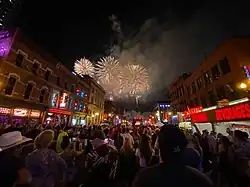 Fireworks show on Broadway on July 4