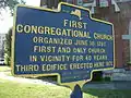 First Congregational Church Historical Marker, June 2011