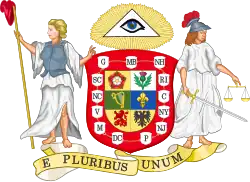 1776 proposal for the Great Seal of the United States with a double-headed eagle as the symbol for German Americans