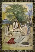 Five Holy Men, A Leaf from the St. Petersburg Album. c. 1625–1630. Private collection.