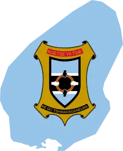 A flag map of Gaborone