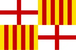 Flag of Barcelona, Spain