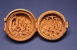 Rosary bead with scene of Christ carrying the Cross, c. 1500–1525. Walters Art Museum, Baltimore.