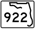 State Road 922 marker