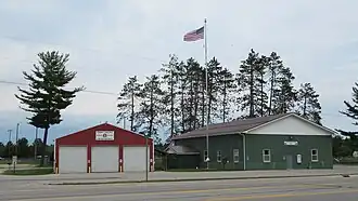 Forest Township Hall and Forest–Waverly Fire Department in the community of Tower