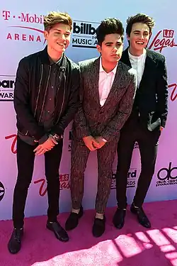 Forever in Your Mind in 2016. Left to right: Garcia, Kelly, and Attridge.