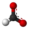 Aromatic ball and stick model of formate