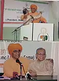 Fr. Cedric Prakash with Swami Agnivesh in Ahmedabad on 2 October 2007