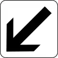 85.01 Indicates the position of the lane affected by the sign it accompanies