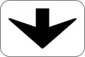 85.03 Indicates that the sign it accompanies relates to the lane above which it is placed