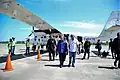 Timor-Leste President Francisco Guterres arriving at the airport for the inauguration ceremony on 18 June 2019.
