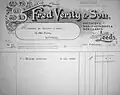 Letterhead by Fred Verity & Sons