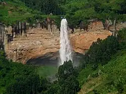 One wonder of Mbale district Wanale hill water falls.