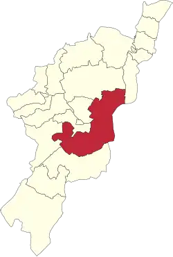 Map of Adamawa State highlighting Fufore