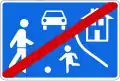 End of residential area