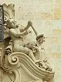 Sculpture of an angel on the façade of Palazzo Bardoscia Lubelli Spoti (18th c.)