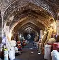 Gan Bazaar, translates to wider bazaar, a row in Tabriz Grand Bazaar.