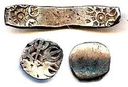 Early punch-marked coins of Gandhara, Taxila-Gandhara region.