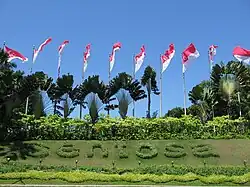 Sentosa, one of the eight major islands and the largest of the Southern Islands, has been developed into a major tourist attraction in Singapore.