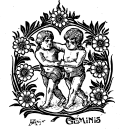 White and Black Geminis by Arija, 1904
