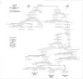 Bagratids family tree, left, Bagratids of Armenia, right, Bagratids of Georgia