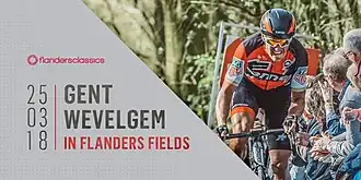 Event poster with previous winner Greg van Avermaet