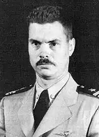 black and white portrait naval photo of Rockwell with a mustache